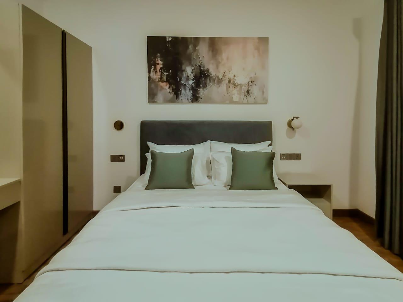 City views from luxury apartment balcony in diplomatic quarter