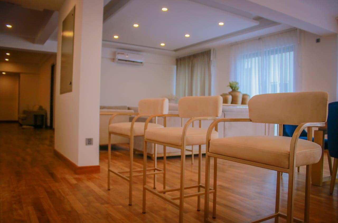 Stunning city skyline view from penthouse terrace Colombo